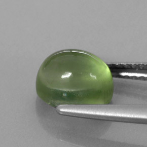 Prehnita verde natural de 2,58 ct, corte óvalo, translúcido