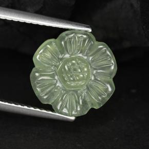 Prehnita verde natural de 4,62 ct, forma elegante, translúcido