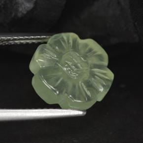 Prehnita verde natural de 4,62 ct, forma elegante, translúcido