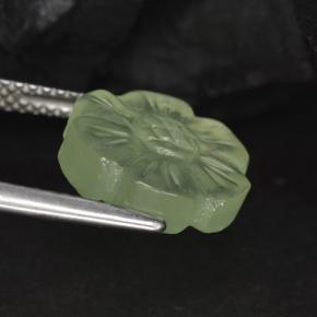 Prehnita verde natural de 4,62 ct, forma elegante, translúcido