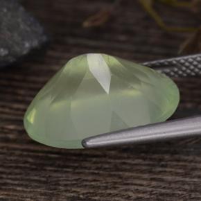Prehnita verde natural de 8,85 ct, corte óvalo, translúcido