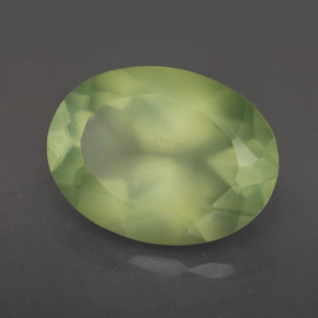 Prehnita verde natural de 8,93 ct, transparente, transparente / translúcido