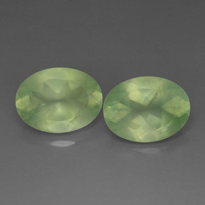 Gemas de prehnita verde natural de  ct, transparente, transparente / translúcido