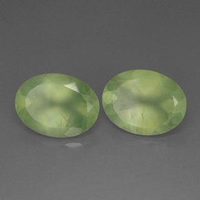 Gemas de prehnita verde natural de  ct, transparente, transparente / translúcido