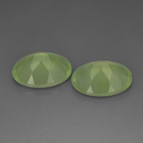 Gemas de prehnita verde natural de  ct, transparente, transparente / translúcido