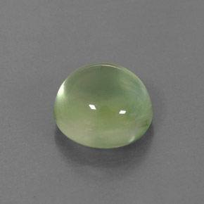 Prehnita verde natural de 4,43 ct, corte redondo, transparente
