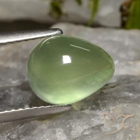Prehnite Pale Pear Green  natural de 4.03 ct, En forma de pera, Transparente