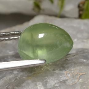 Prehnite Pale Pear Green  natural de 4.03 ct, En forma de pera, Transparente