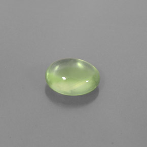 Prehnita verde natural de 2,11 ct, corte óvalo, transparente