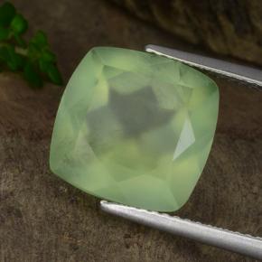 Prehnita verde natural de 7,15 ct, transparente, transparente / translúcido