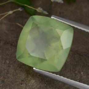 Prehnita verde natural de 6,62 ct, transparente, transparente / translúcido