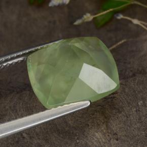 Prehnita verde natural de 6,62 ct, transparente, transparente / translúcido