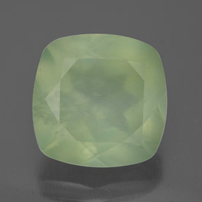 Prehnita verde natural de 7,04 ct, transparente, transparente / translúcido