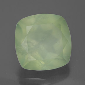 Prehnita verde natural de 7,04 ct, transparente, transparente / translúcido