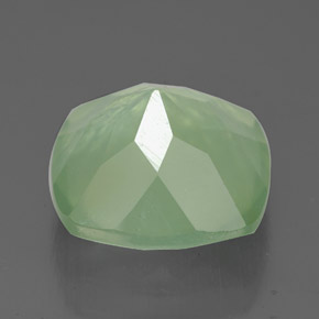 Prehnita verde natural de 7,04 ct, transparente, transparente / translúcido