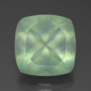 Prehnita verde natural de 6,90 ct, transparente, transparente / translúcido