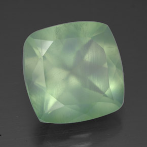 Prehnita verde natural de 6,90 ct, transparente, transparente / translúcido