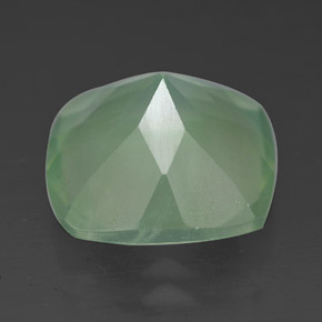 Prehnita verde natural de 6,90 ct, transparente, transparente / translúcido