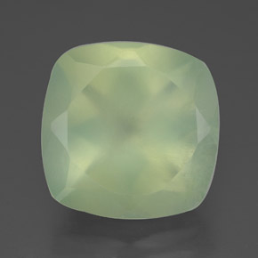 Prehnita verde natural de 6,90 ct, transparente, transparente / translúcido