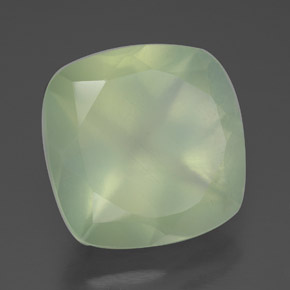 Prehnita verde natural de 6,90 ct, transparente, transparente / translúcido