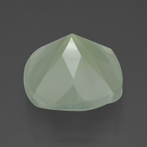 Prehnita verde natural de 6,90 ct, transparente, transparente / translúcido