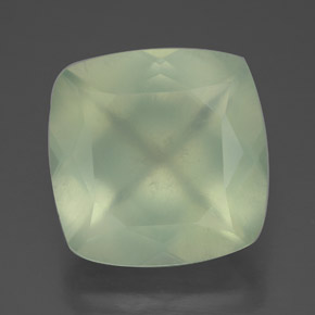 Prehnita verde natural de 7,44 ct, transparente, transparente / translúcido