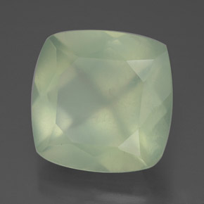 Prehnita verde natural de 7,44 ct, transparente, transparente / translúcido