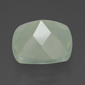Prehnita verde natural de 7,44 ct, transparente, transparente / translúcido