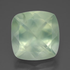 Prehnita verde natural de 6,85 ct, transparente, transparente / translúcido