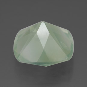 Prehnita verde natural de 6,85 ct, transparente, transparente / translúcido