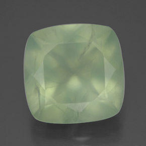 Prehnita verde natural de 7,24 ct, transparente, transparente / translúcido