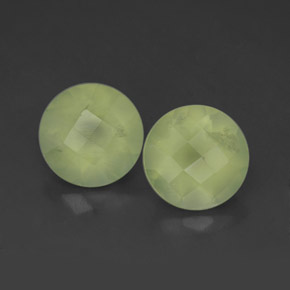 Gemas de prehnita verde natural de 3,78 ct, transparente, transparente / translúcido