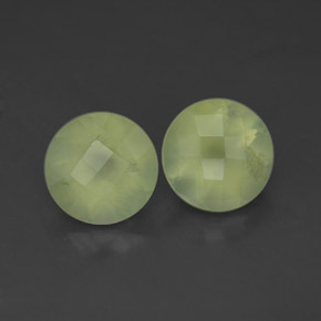 Gemas de prehnita verde natural de 3,78 ct, transparente, transparente / translúcido