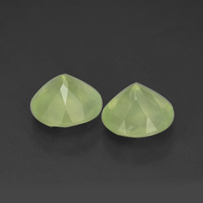 Gemas de prehnita verde natural de 3,78 ct, transparente, transparente / translúcido