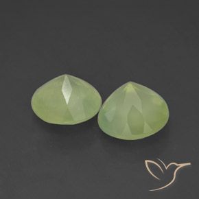 Gemas de Prehnite Yellow Green  natural de 3.86 ct, Redondo, Transparente / Translúcido