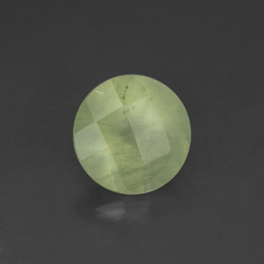 Prehnita verde natural de 1,97 ct, transparente, transparente / translúcido