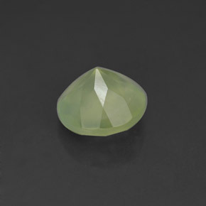 Prehnita verde natural de 1,94 ct, corte redondo, transparente