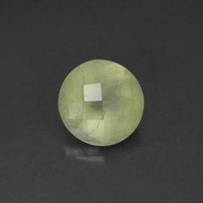 Prehnita verde natural de 1,71 ct, transparente, transparente / translúcido