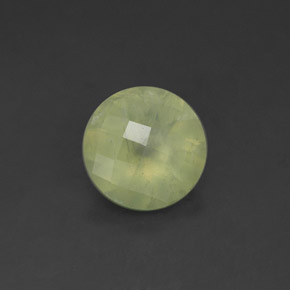 Prehnita verde natural de 1,70 ct, transparente, transparente / translúcido
