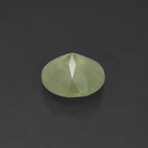 Prehnita verde natural de 1,70 ct, transparente, transparente / translúcido