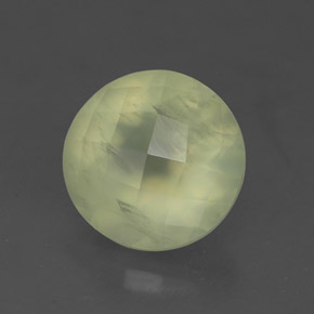 Prehnita verde natural de 1,91 ct, corte redondo, translúcido