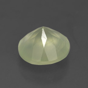 Prehnita verde natural de 1,91 ct, corte redondo, translúcido
