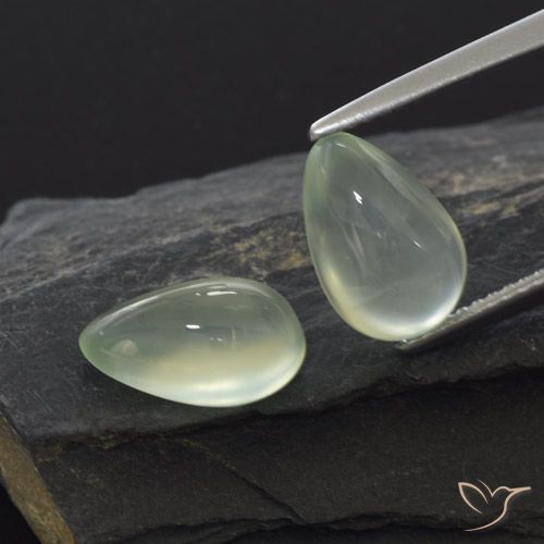 5.44ctw Natural Yellow Green  Prehnite, En forma de pera, Transparente