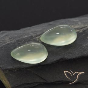 Gemas de Prehnite Yellow Green  natural de 5.44 ct, En forma de pera, Transparente
