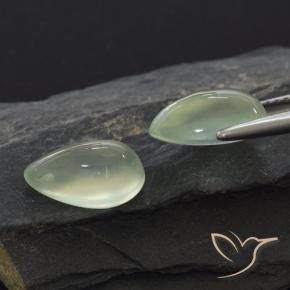 Gemas de Prehnite Yellow Green  natural de 5.44 ct, En forma de pera, Transparente