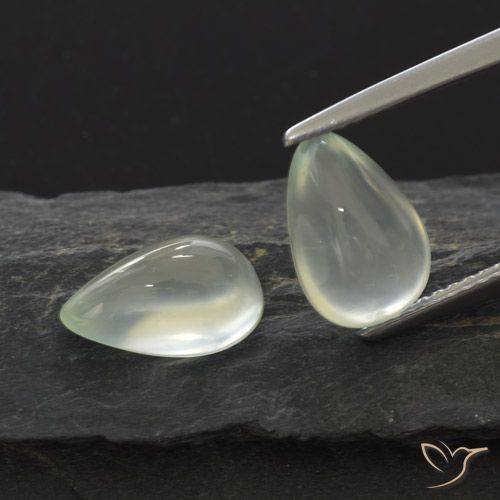 4.47ctw Natural Light Green  Prehnite, En forma de pera, Transparente