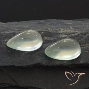Gemas de Prehnite Light Green  natural de 4.47 ct, En forma de pera, Transparente