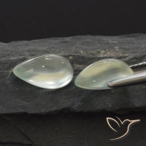 Gemas de Prehnite Light Green  natural de 4.47 ct, En forma de pera, Transparente