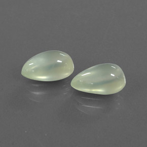 Gemas de prehnita verde natural de  ct, en forma de pera, transparente