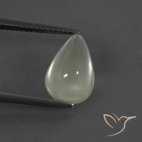 Prehnite Warm Green     natural de 4.50 ct, En forma de pera, Transparente